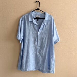 Jos. A. Bank Traditional Fit Linen Blend Short Sleeve Button Down